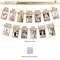 1st Birthday Baby Photo Banner for Newborn to 12 Months, First Birthday Decorations for Boys or Girls, First Birthday Photo Banner Pre-Strung with Frame,Monthly Milestones Birthday Party Kit